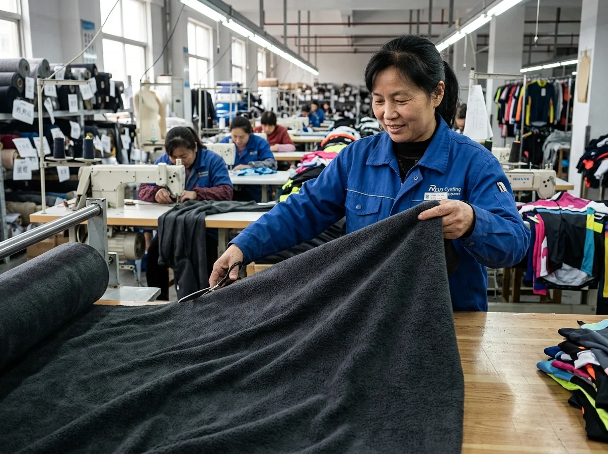 Fleece thermal brushed winter fabric swatch