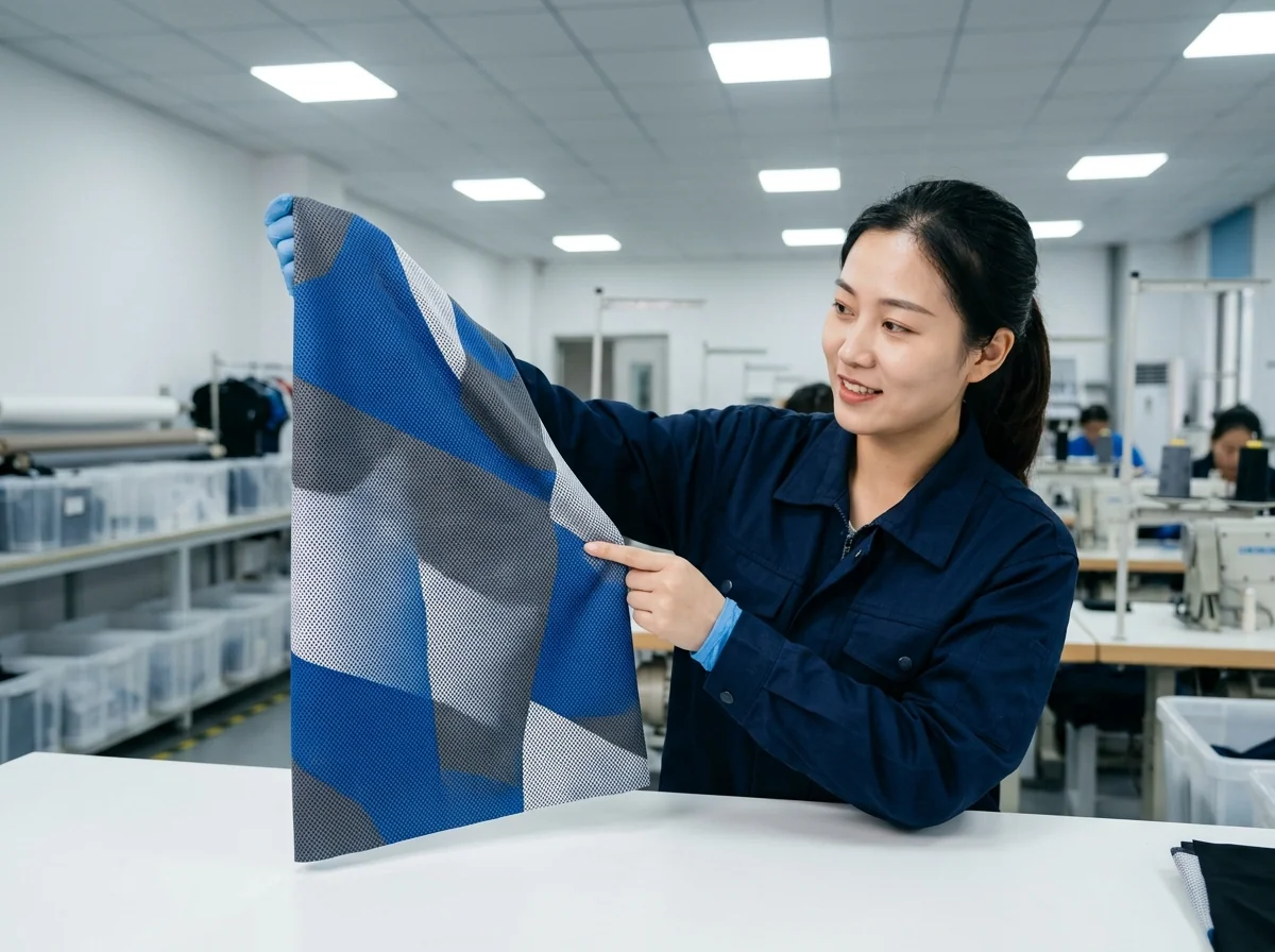 Polyester performance jersey fabric swatch