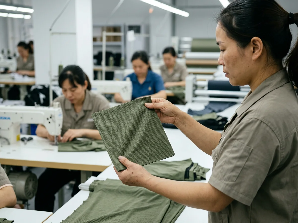 Recycled polyester rPET sustainable fabric swatch